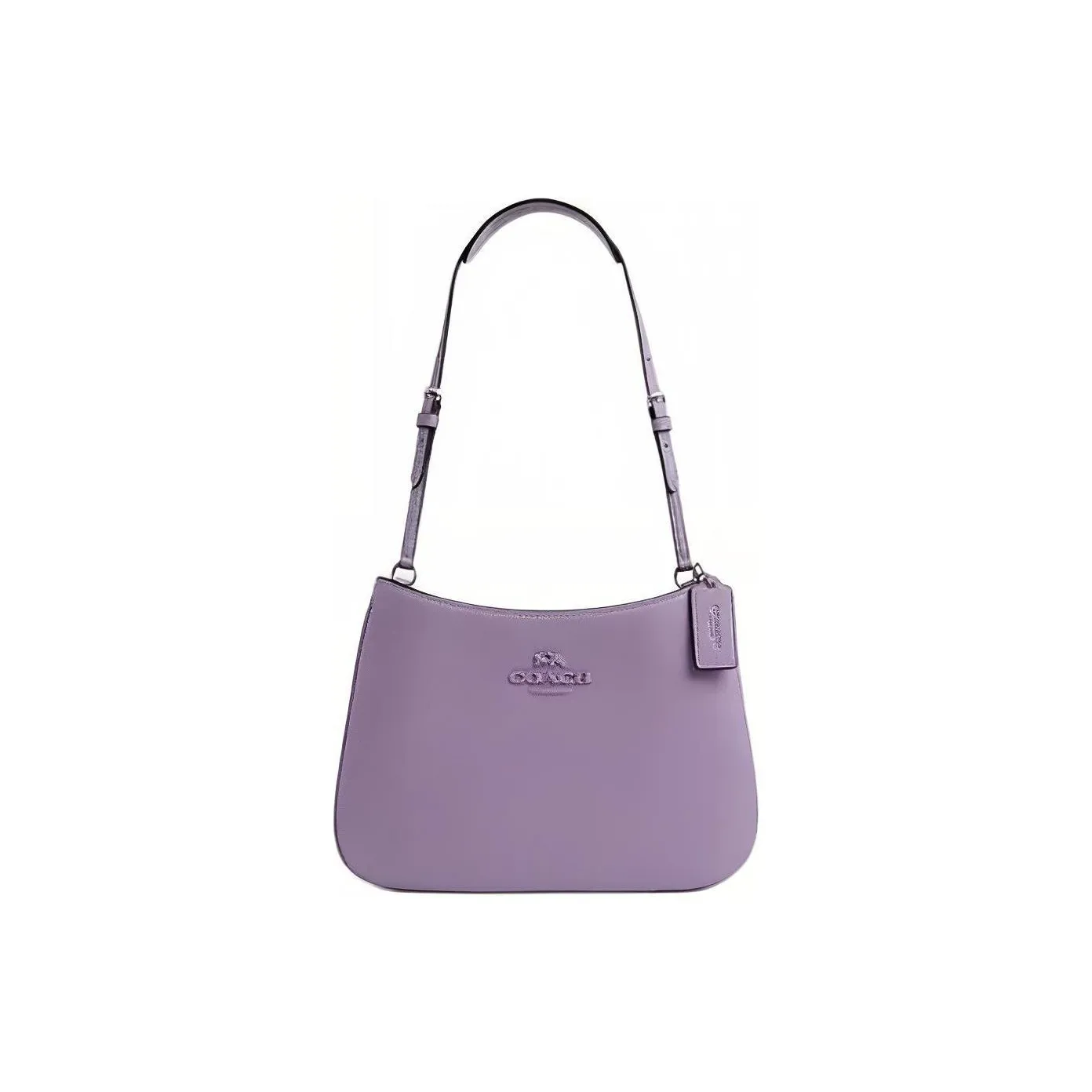 COACH Penelope Smooth Leather Handbag, Shoulder Bag Medium Size Women's Silver & Light Purple