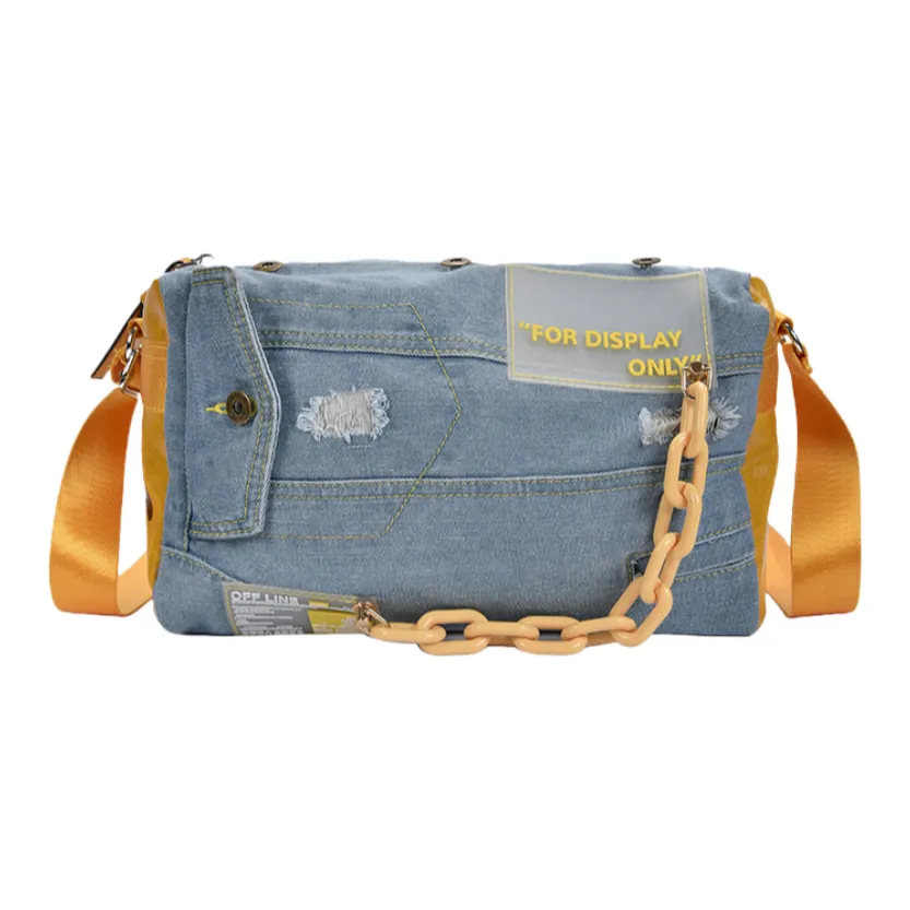 DALO Деним Сумка через плечо Сумка на плечо Женская Желтая Зеленая Оранжевая