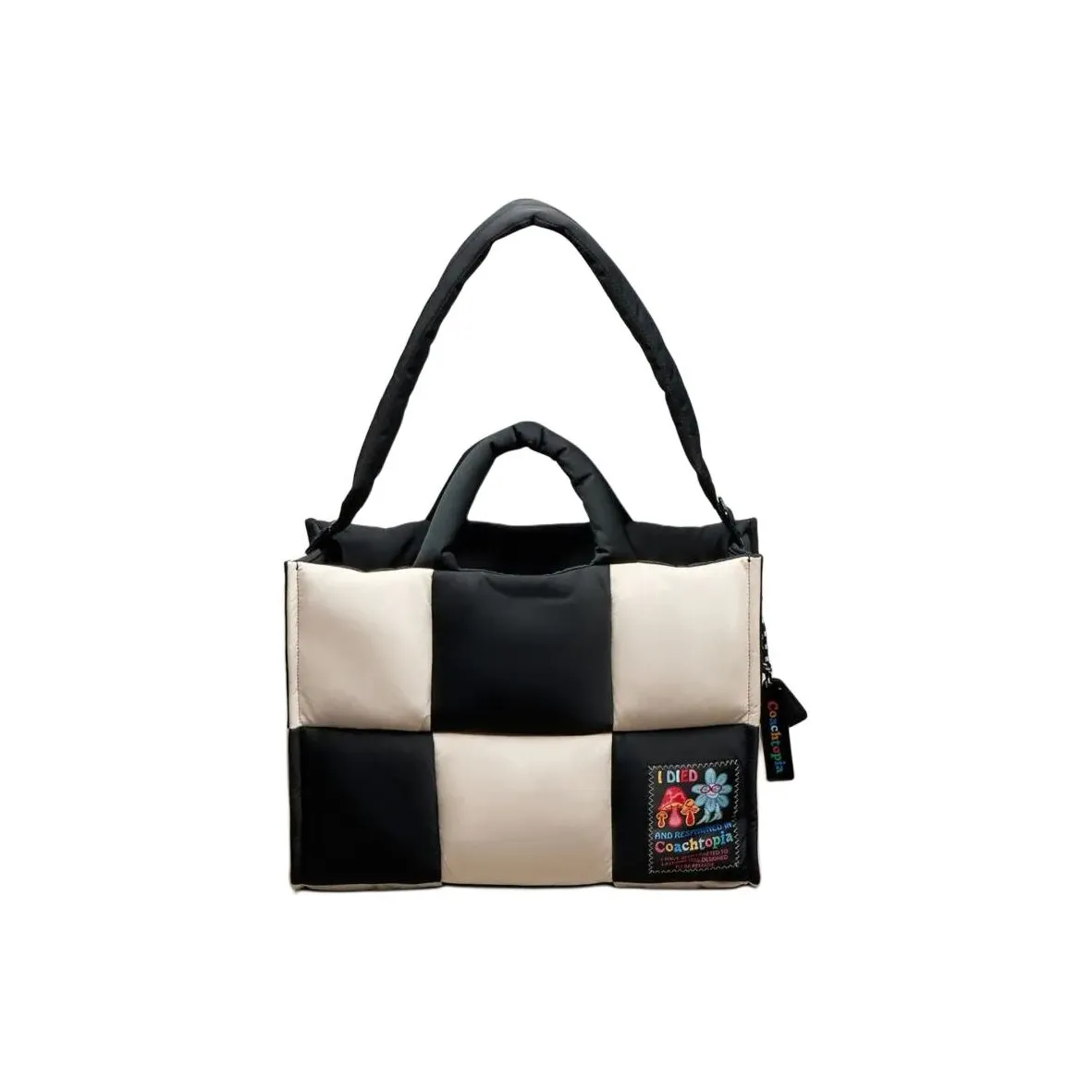 Coachtopia Fabric Shoulder Bag, Crossbody Bag, Handbag Tubas Unisex Black & White