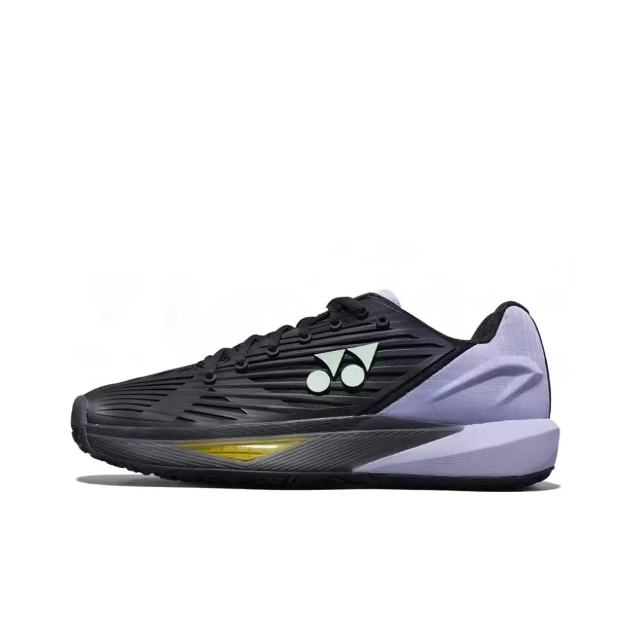 YONEX Противоскользящие Износостойкие Низкие Кроссовки для тенниса Унисекс Черный Фиолетовый
