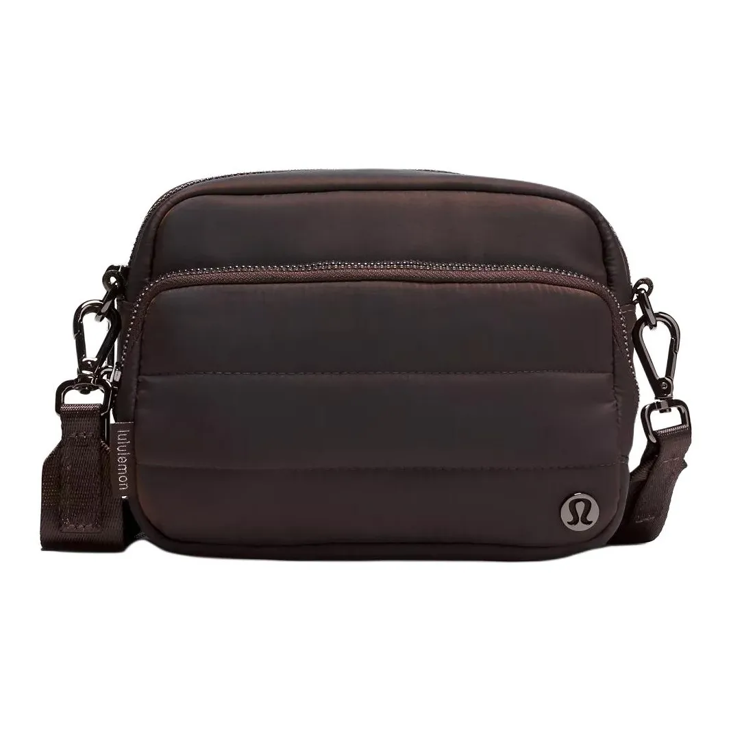 Lululemon Everywhere Nylon Shoulder Bag Crossbody Bag Regular Unisex Coffee Brown