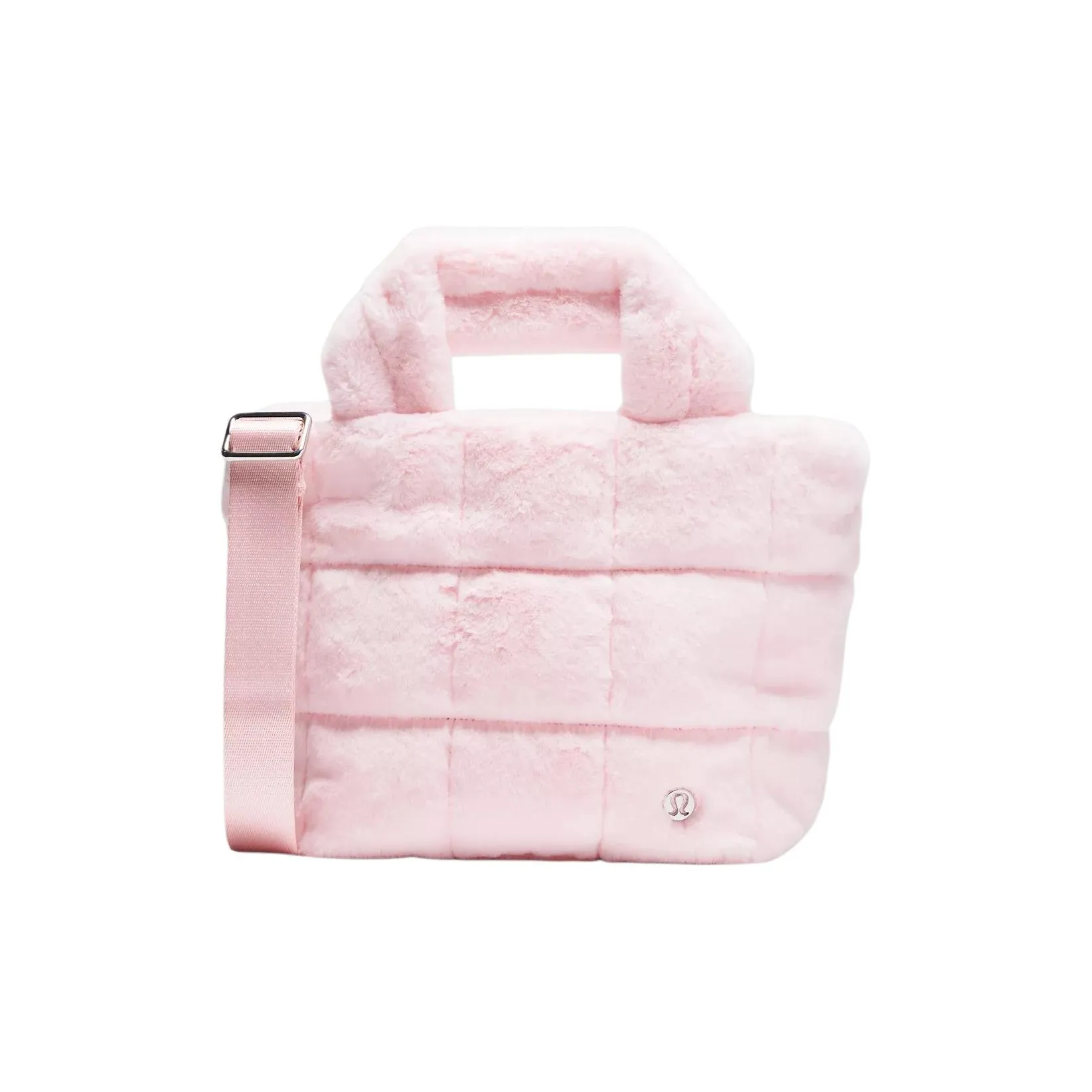 Lululemon Quilted Polyester Shoulder Bag, Crossbody Bag, Handbag Mini Women's Pink