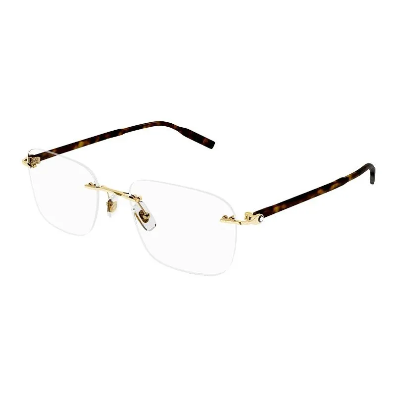 MONTBLANC Пластина And Металл Нерегулярная форма Оправы для очков Унисекс Черепаховый