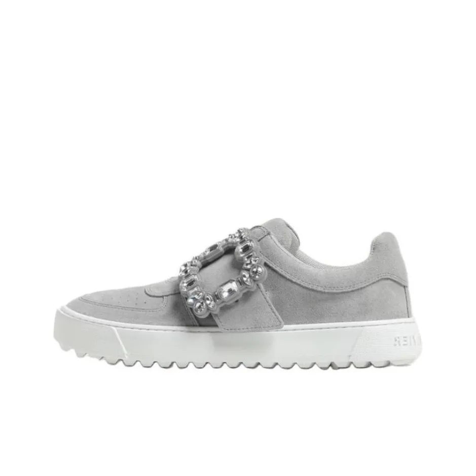 Roger Vivier Skateboard Shoes Women's Low Top Gray