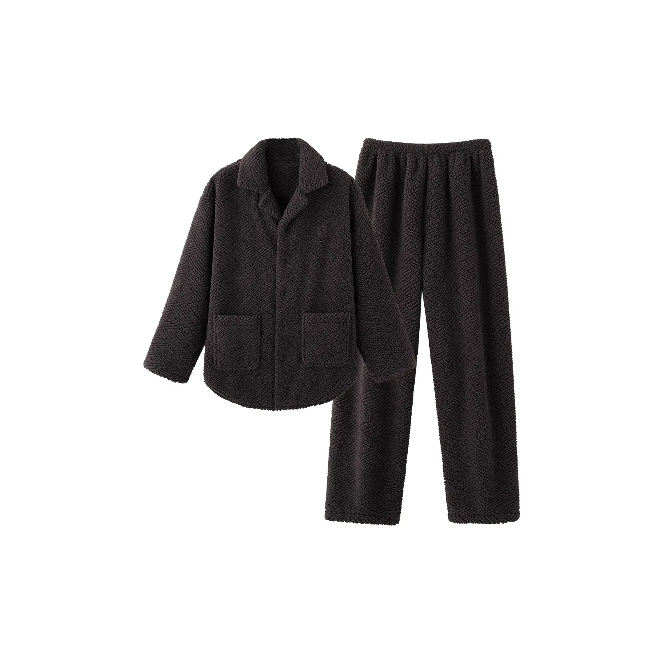 Lan Miao Пижамный комплект Мужской Шоколадно-коричневый