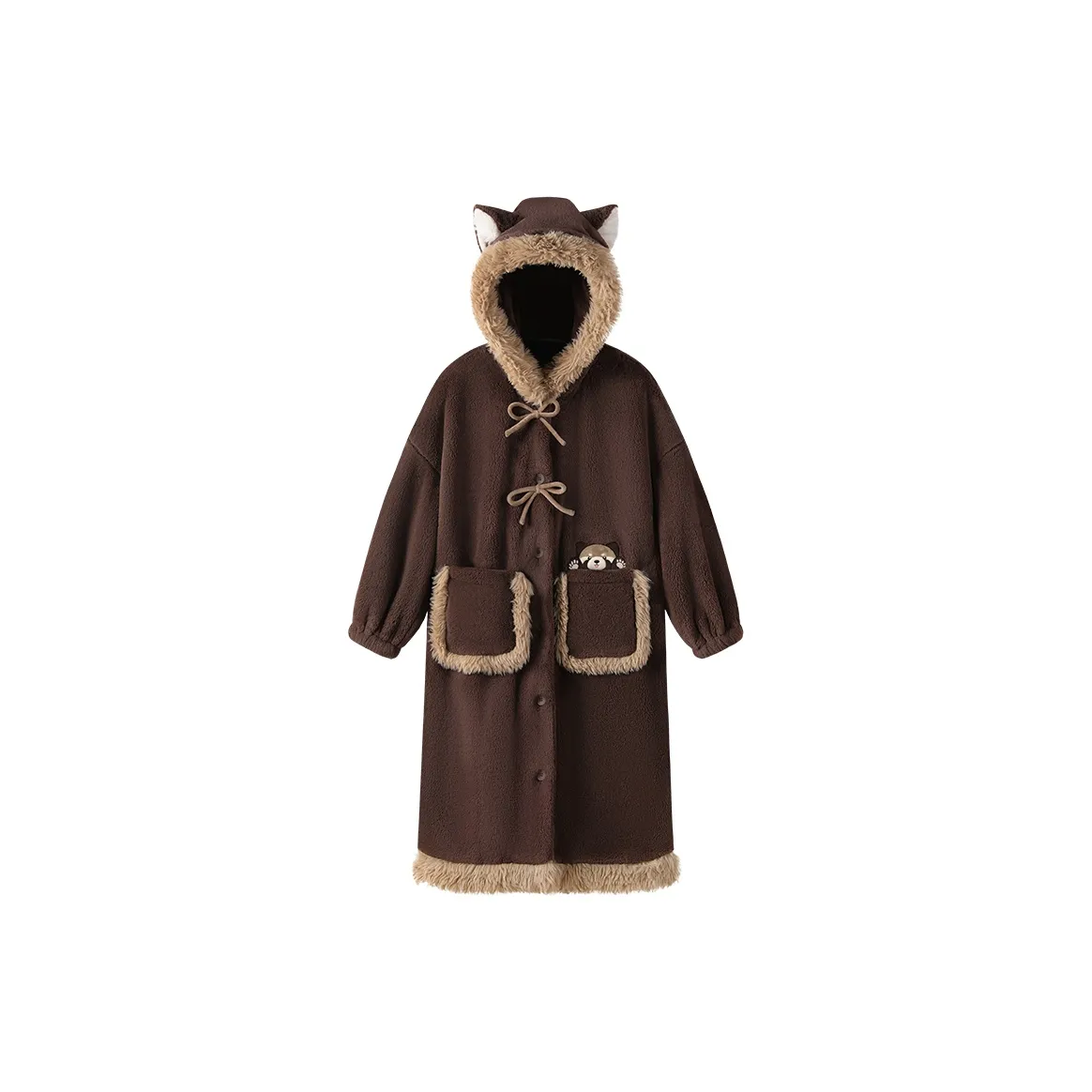 Jingyun Sleep Халат Женский Шоколадный Коричневый