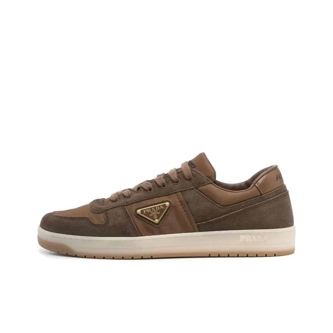 PRADA Downtown Low Top Skateboard Shoes Men's Brown