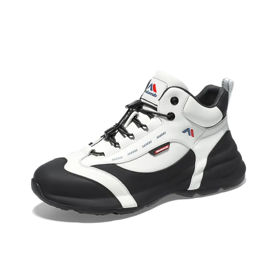 KOLUMB Противоскользящий и Износостойкий визуально увеличивает рост MID Топ Кэжуал Мужской Черный Белый