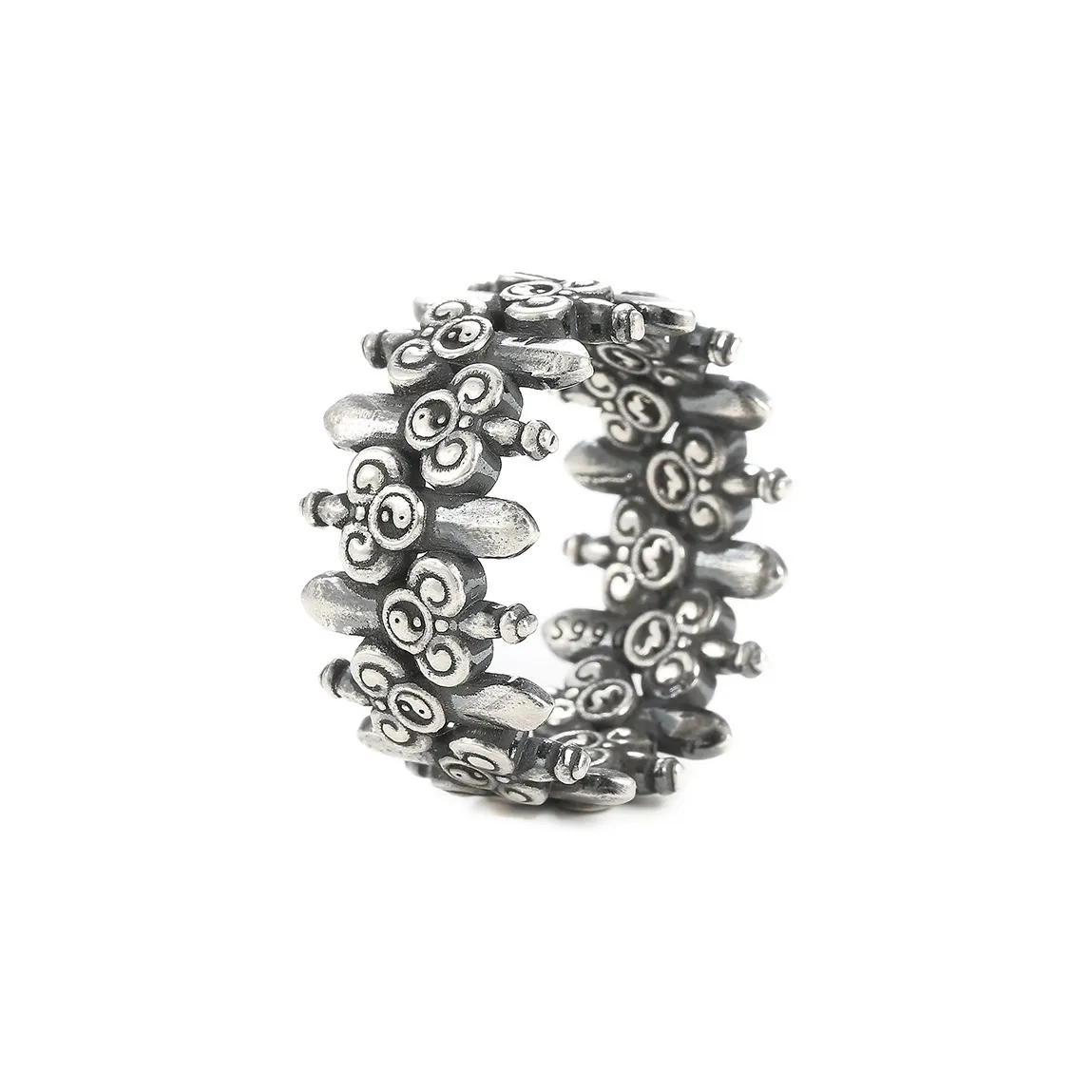 Yamagata S 990 Silver Full Silver Ring Men's