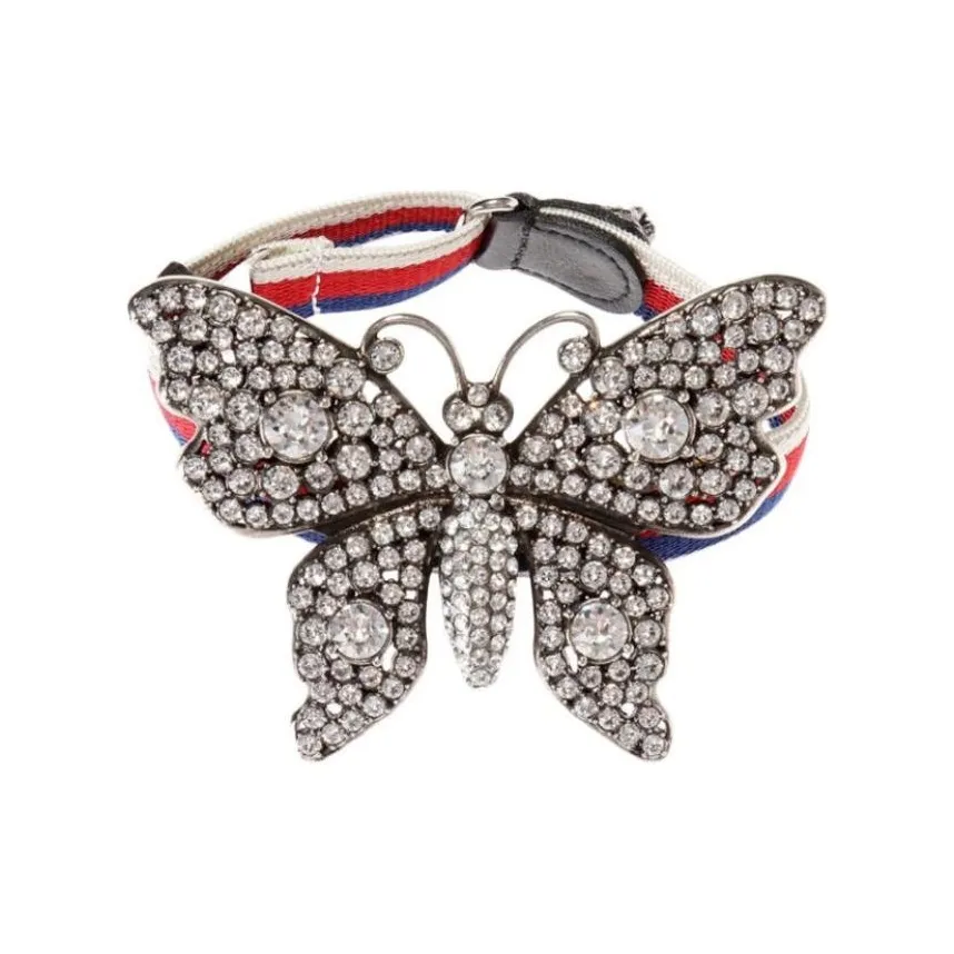 GUCCI Кристалл Сплав Металл Ремешок Браслеты Женские Серебристый