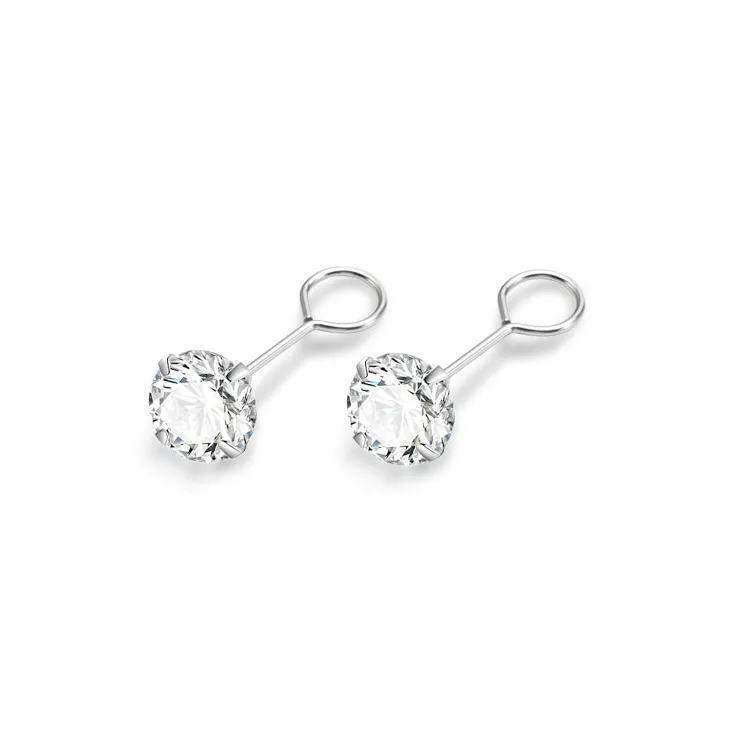 ETAHLOVE Sterling Silver Stud Earrings Unisex Girlfriend Boyfriend Birthday Surprise Box