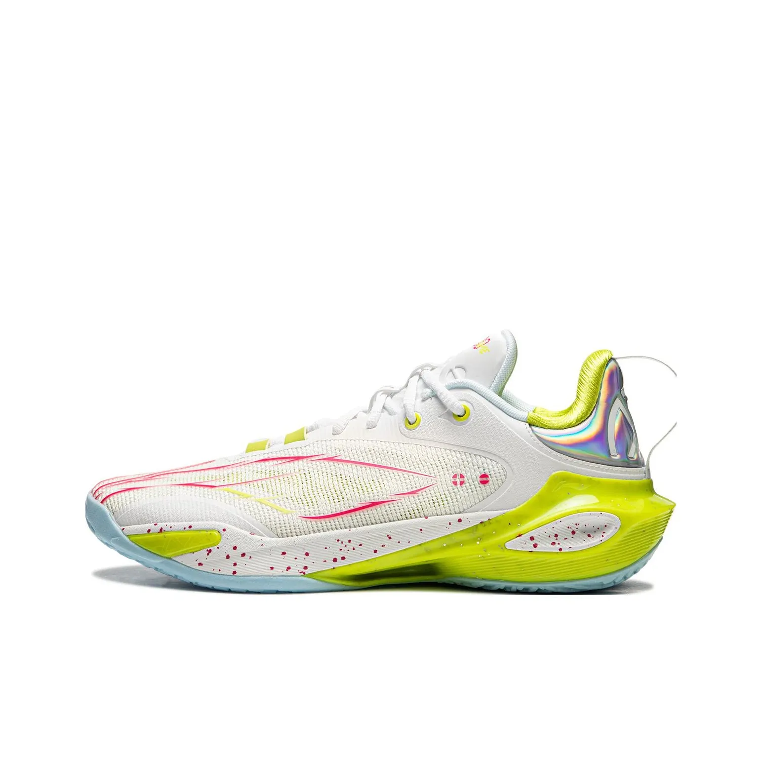 LiNing Flash Strike 11 Supportive And Elastic Low Top Basketball Shoes Men's White Green Red