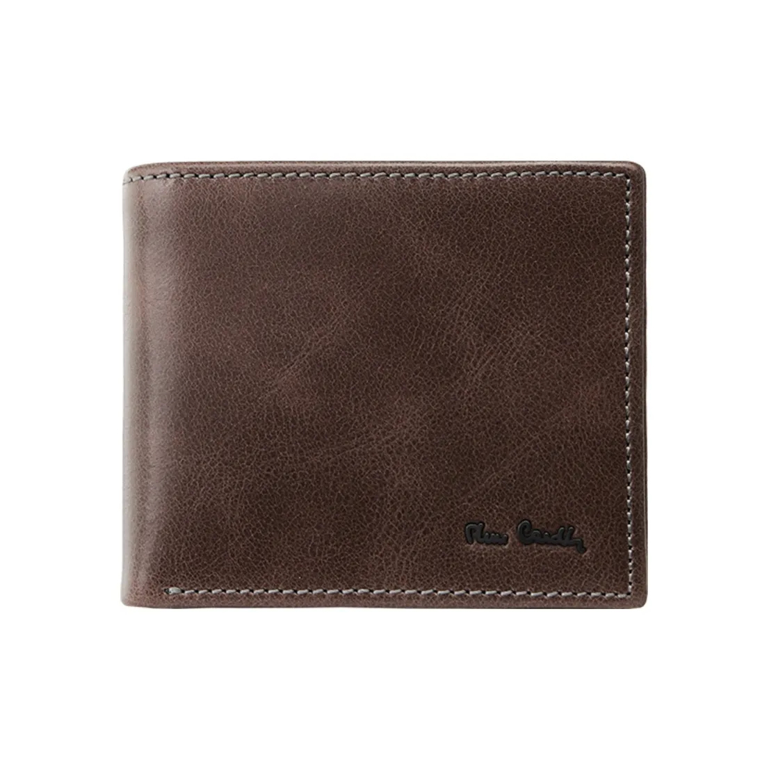 PIERRE CARDIN Top Grain Cow Leather Ticket Clip, Wallet Regular Men's Coffee
