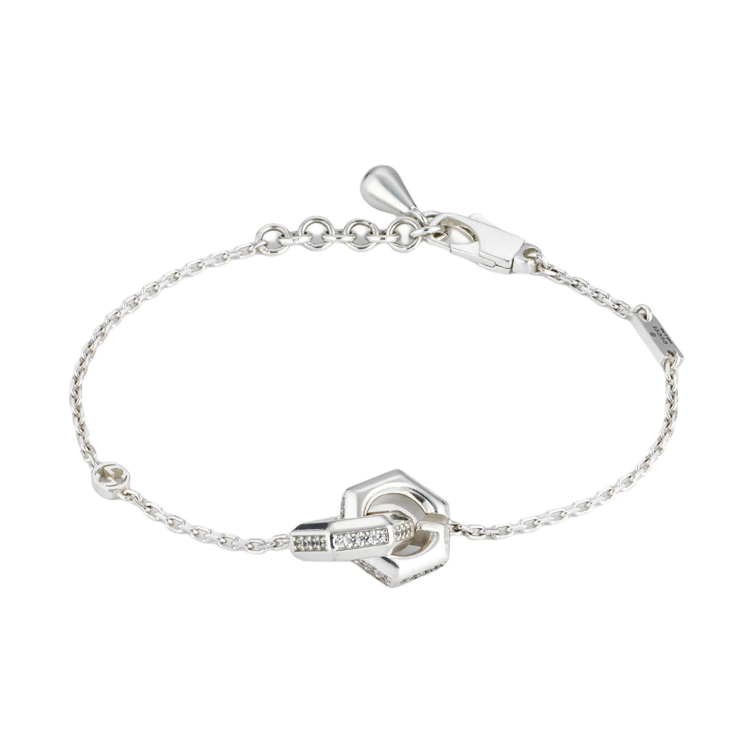 GUCCI 925 Sterling Silver Bracelets Men's Silver