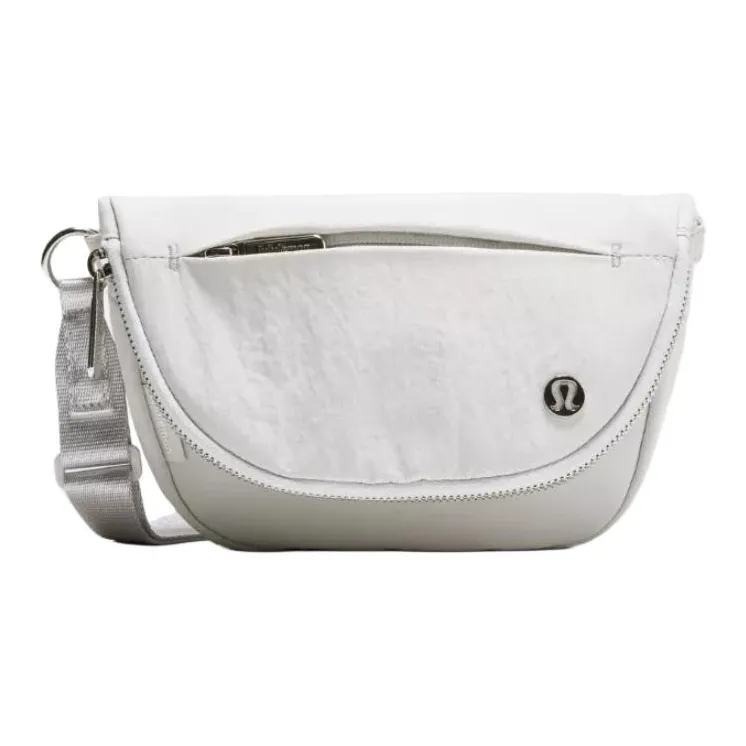 Lululemon Nylon Shoulder Bag, Crossbody Bag Mini Unisex Vapor White