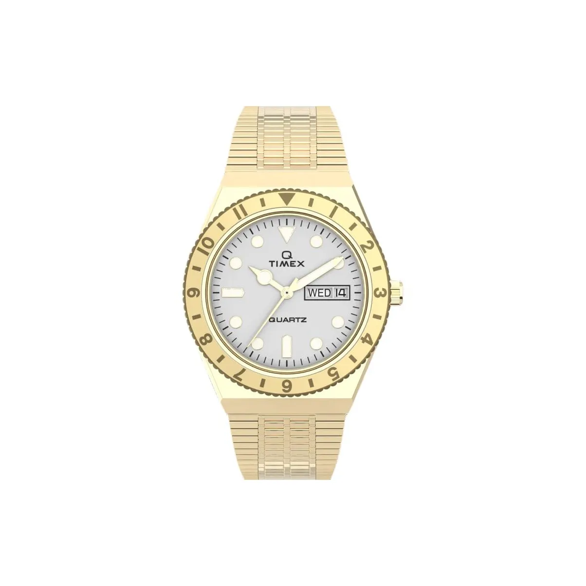 TIMEX Наручные часы Кварцевый механизм Ремешок из нержавеющей стали 36 мм Белый циферблат Женские часы