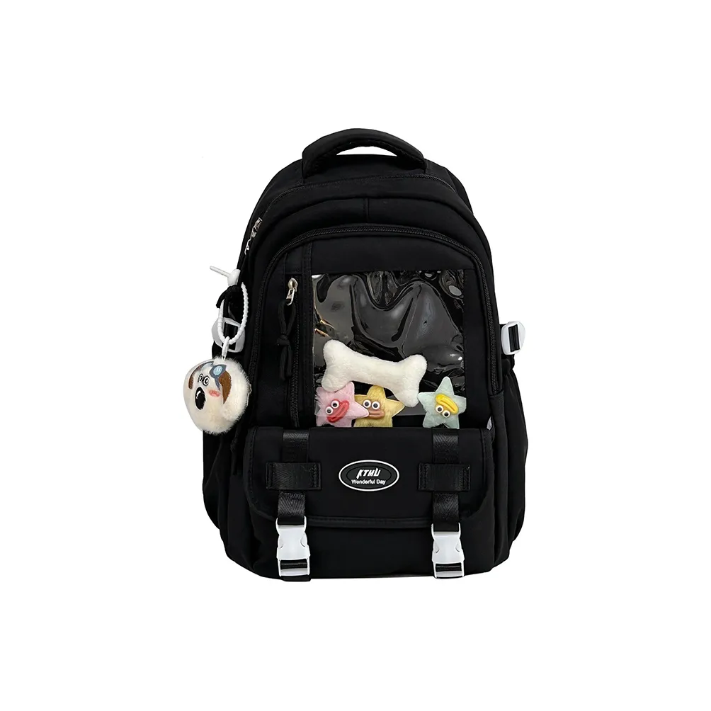 Kaka Tree Nylon Backpack Ita Bag Backpack Tubas Unisex Black/White/Blue/Yellow/Green