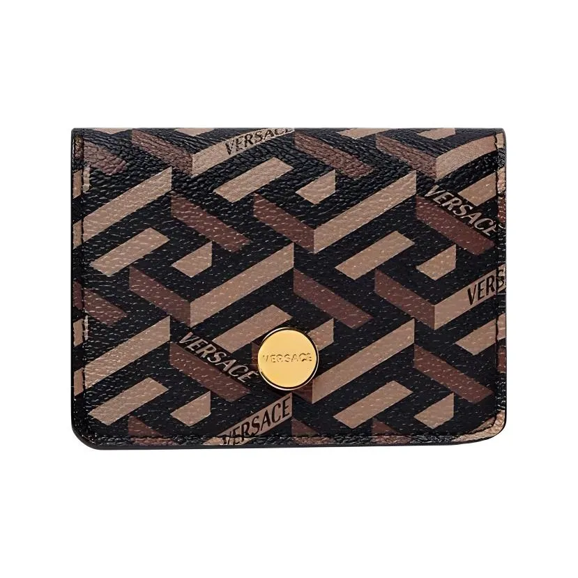 VERSACE Кожа Кошелек Унисекс Коричневый