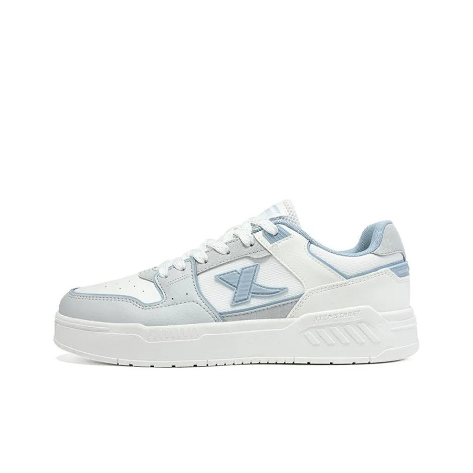 XTEP Slip-resistant Abrasion-resistant Impact-resistant Low-top Скейтборд Кроссовки Мужские Белый Серый Синий