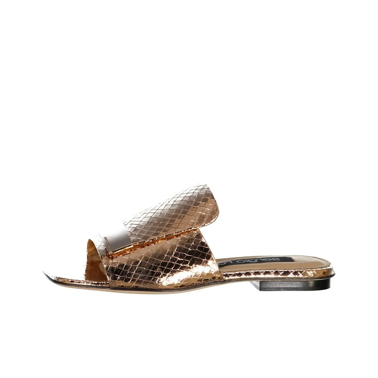 SERGIO ROSSI Slide Slippers Women
s Rose Gold