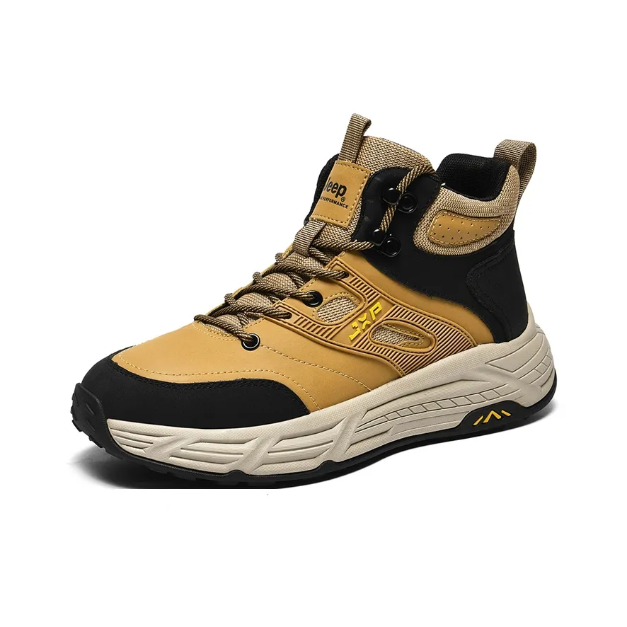 JEEP Амортизация Устойчивый к истиранию Водонепроницаемый MID Топ Уличная обувь Мужская