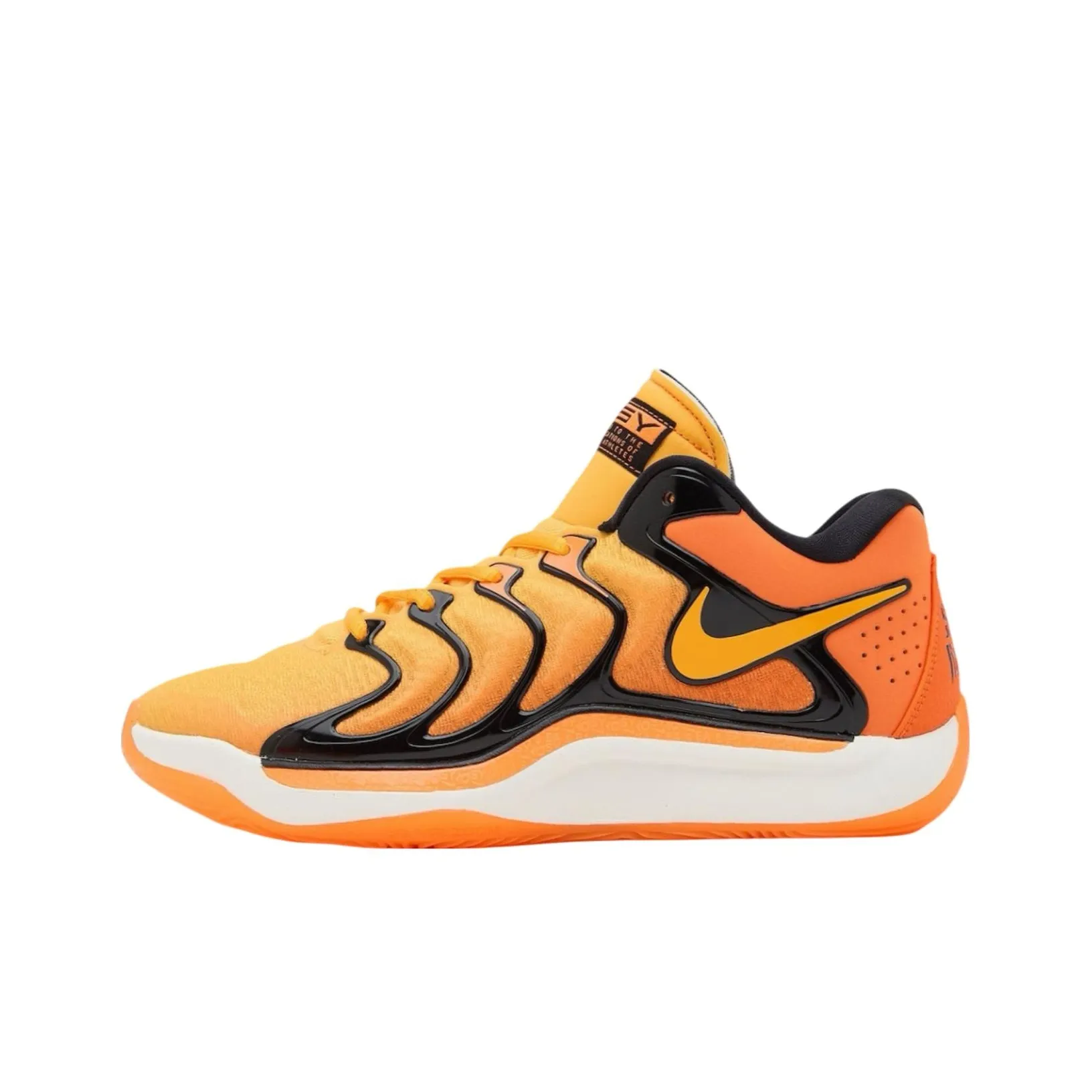 Nike KD 17 Slip Устойчивый к истиранию Низкий Топ Баскетбольные кроссовки Унисекс Оранжевый Белый Черный