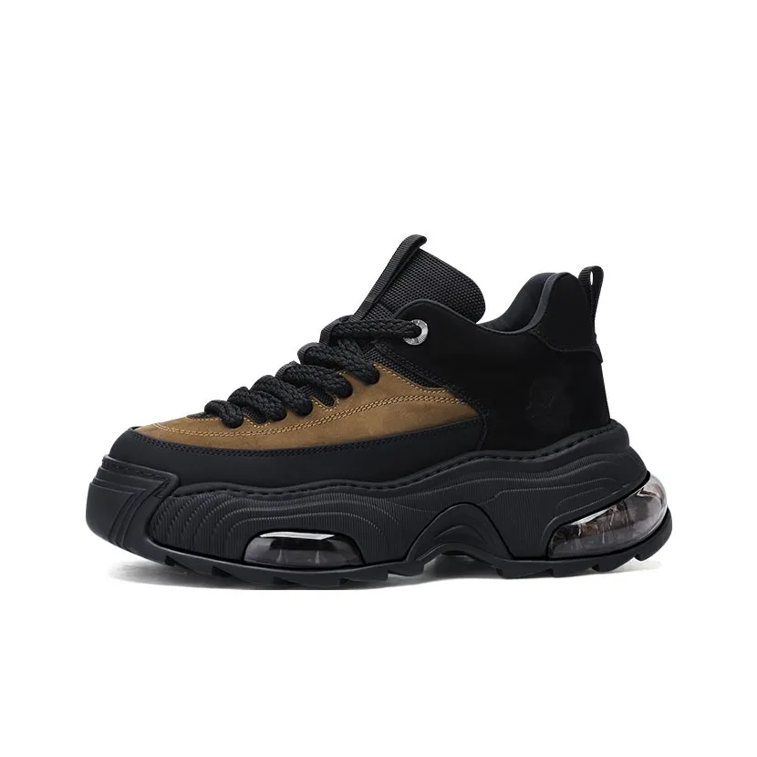 U7 Chunky Sneakers Men's Black Khaki