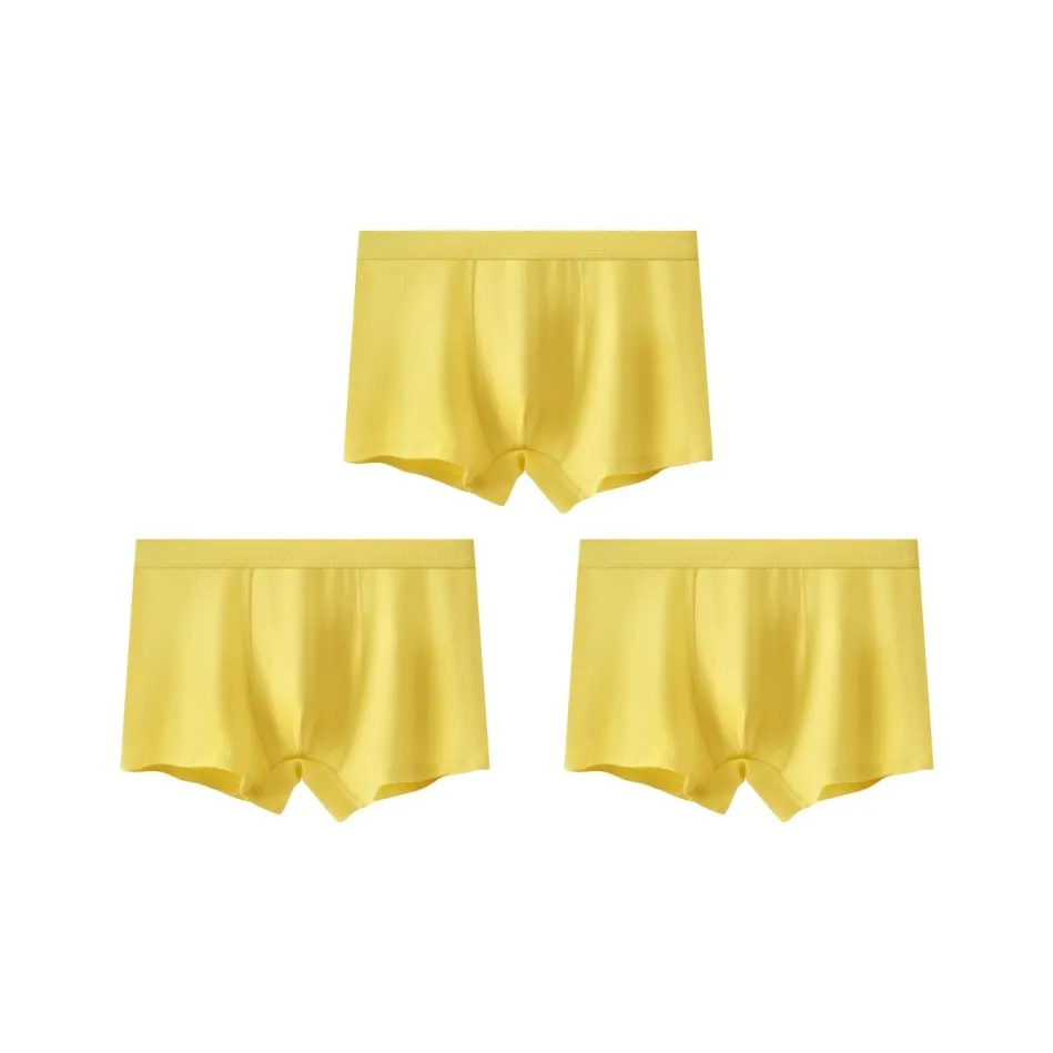 Lan Miao Трусы Мужские 3 упаковки желтые