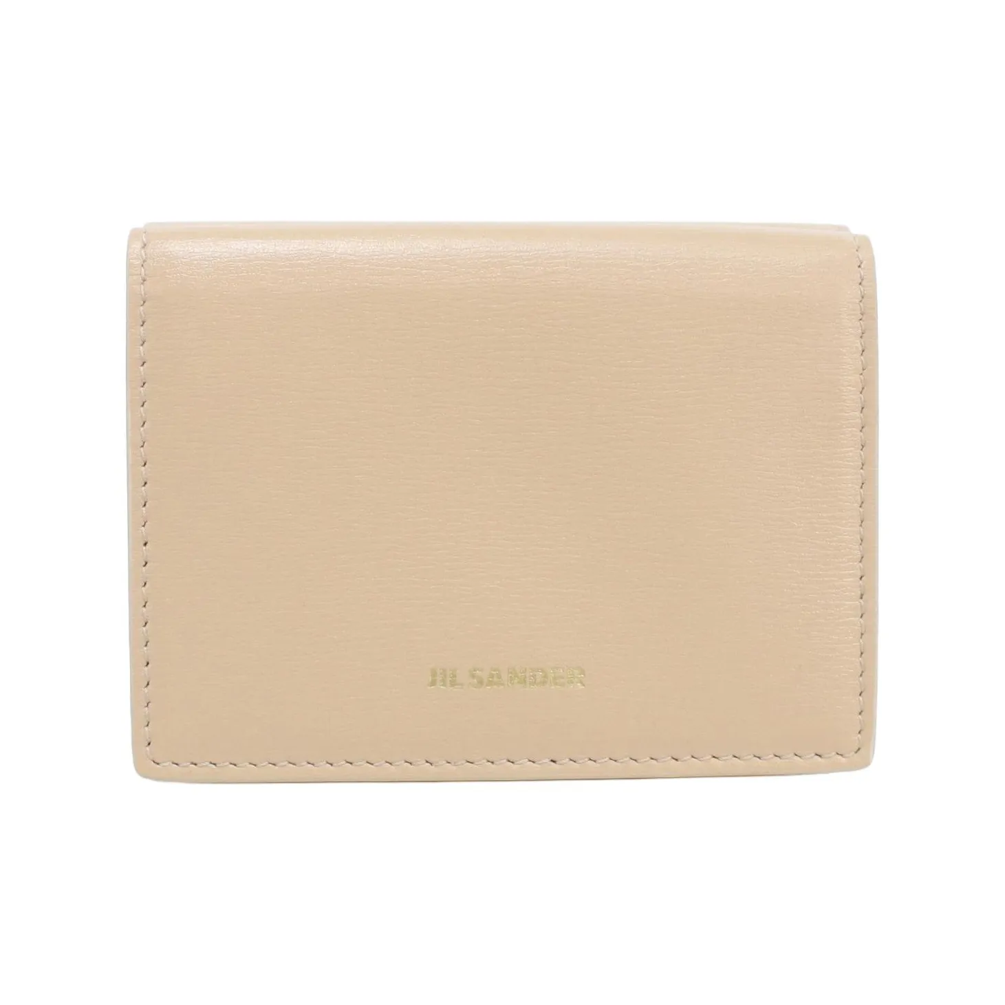 JIL SANDER Calfskin Wallet Women's Beige