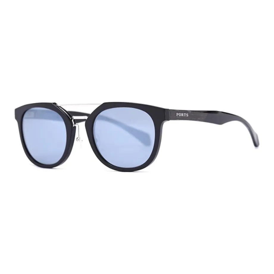 PORTS Литье под давлением Пластиковая оправа Авиатор Солнцезащитные очки Мужской Черный