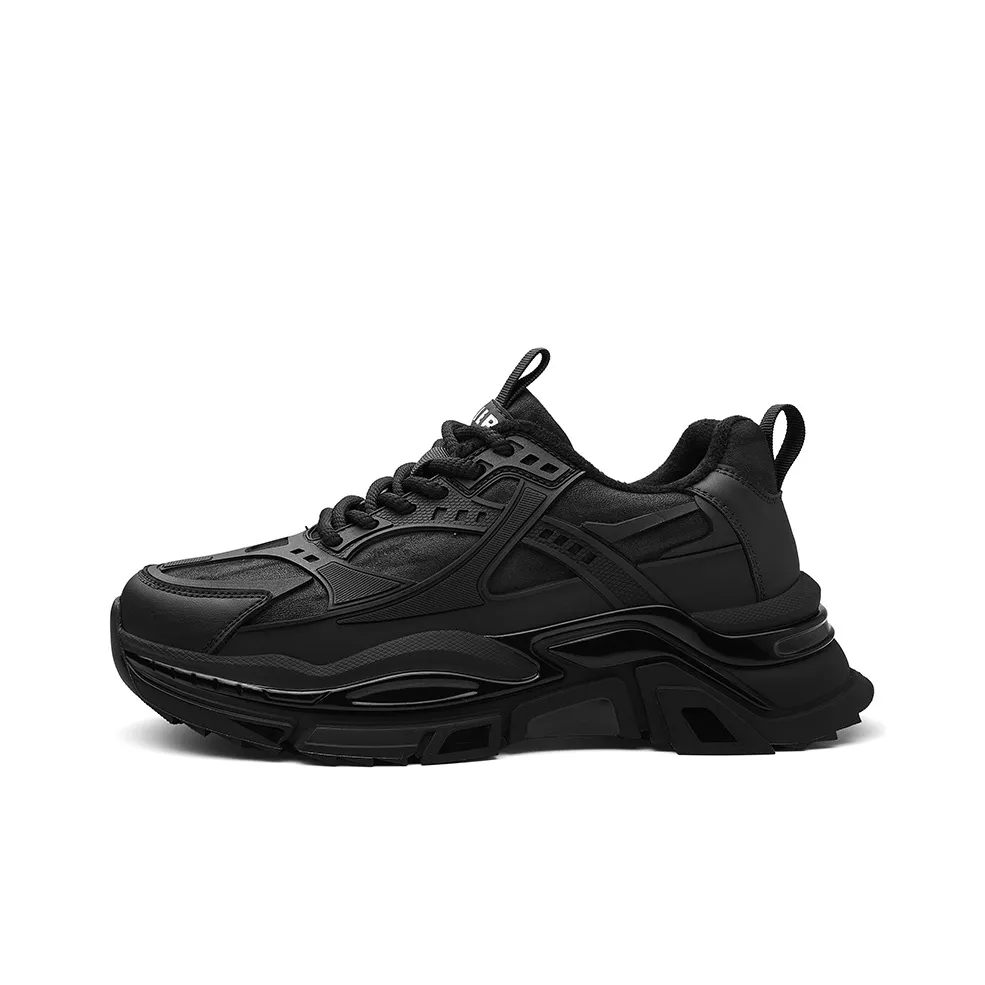 JEEP SPIRIT Черный Броня Новый Коллекция Низкий Топ Толстая Подошва Кроссовки Мужские Графитовый Черный