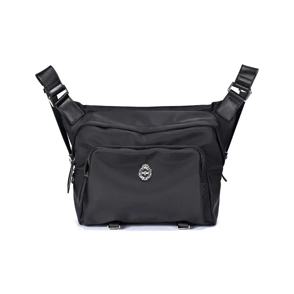 PABOJOE Нейлон с Цветом Холст Сумка через плечо Стандартная Мужская Черная