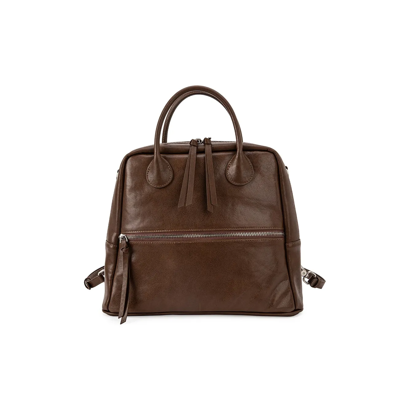 VENOF Cow Leather Carry Backpack Women's Bandage Brown/Devin Black
