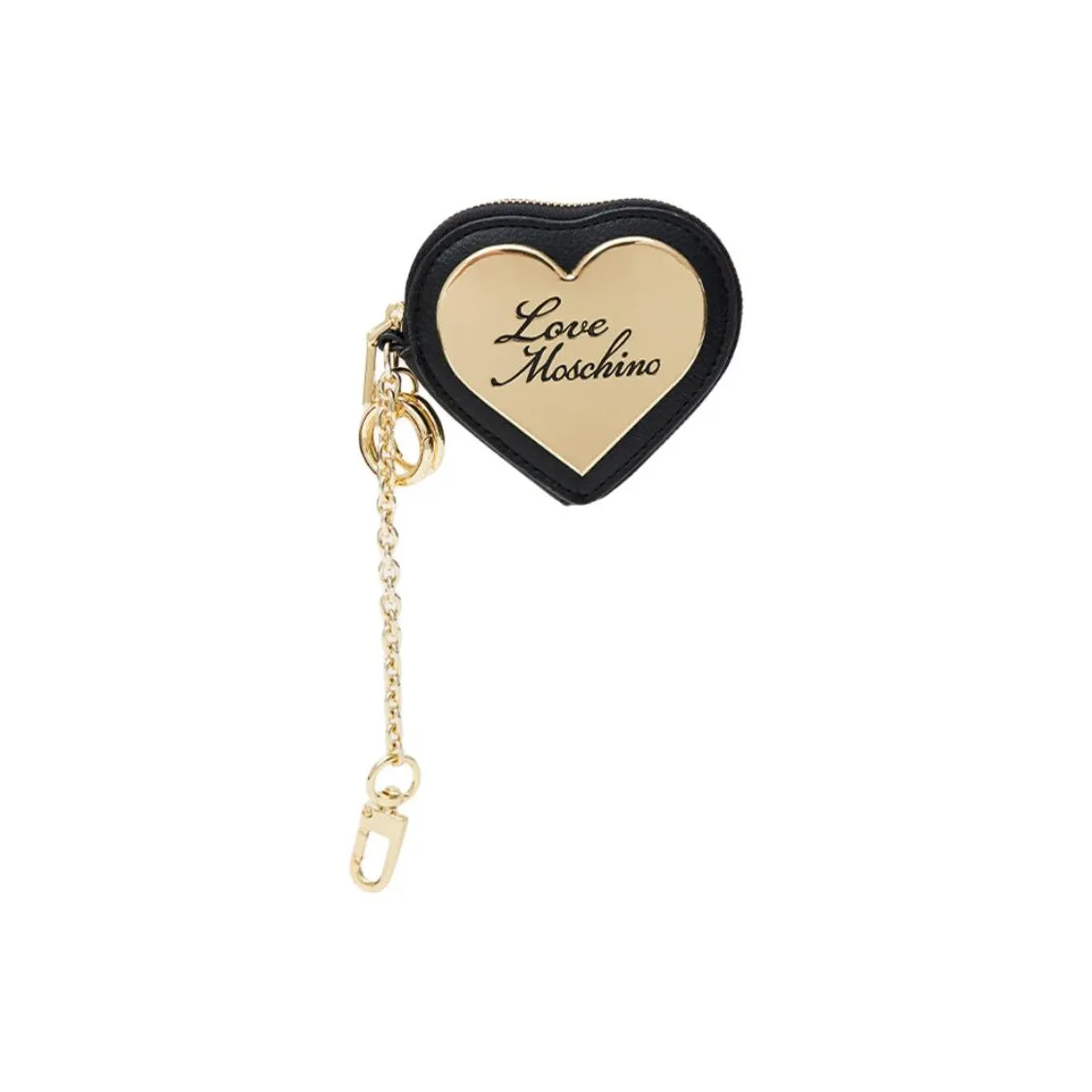 LOVE MOSCHINO Сумка-клатч из синтетической кожи в форме сердца мини женская черная