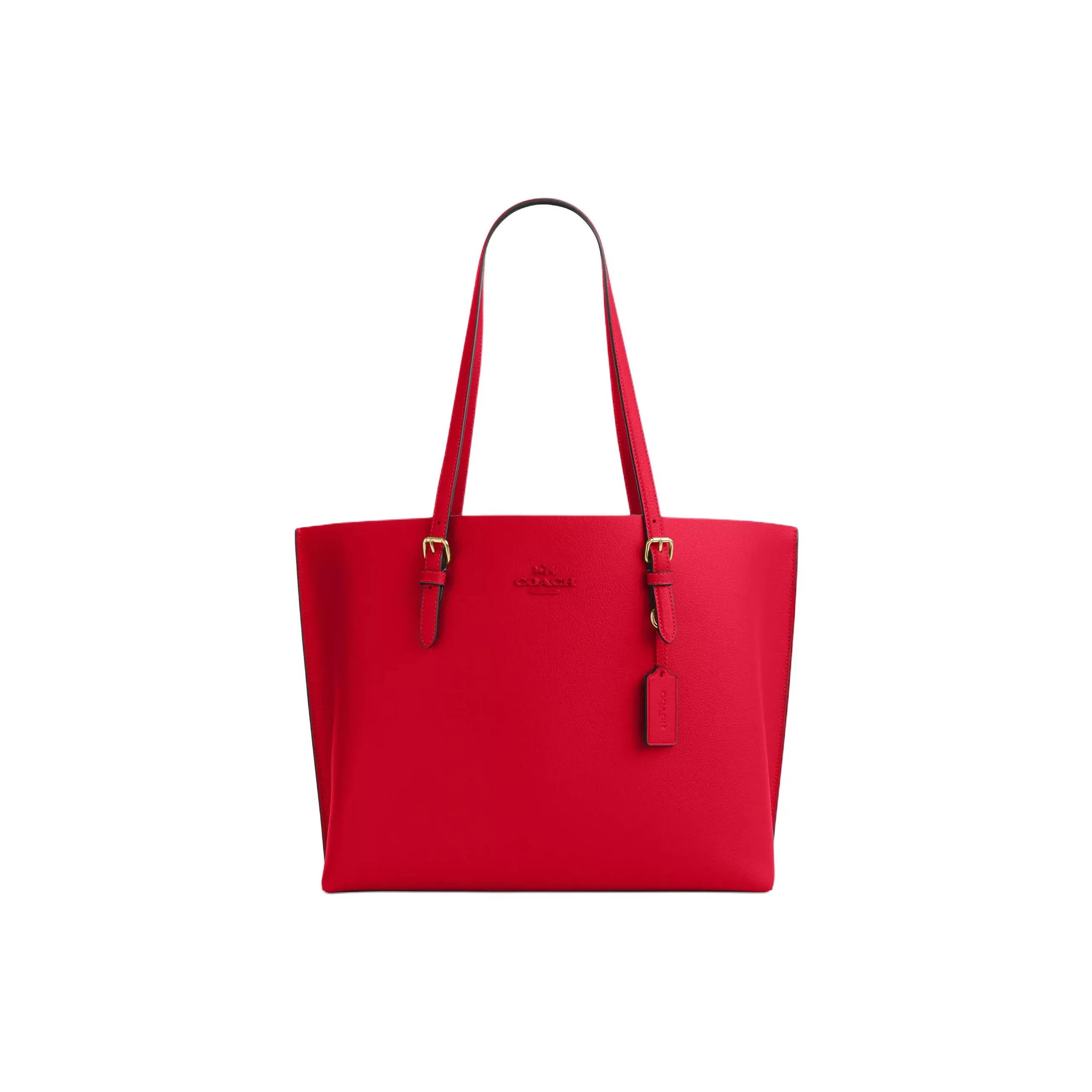 COACH Mollie Кожа Тоут Сумка Сумка для покупок Сумка Сумка через плечо Большая Женская Красная