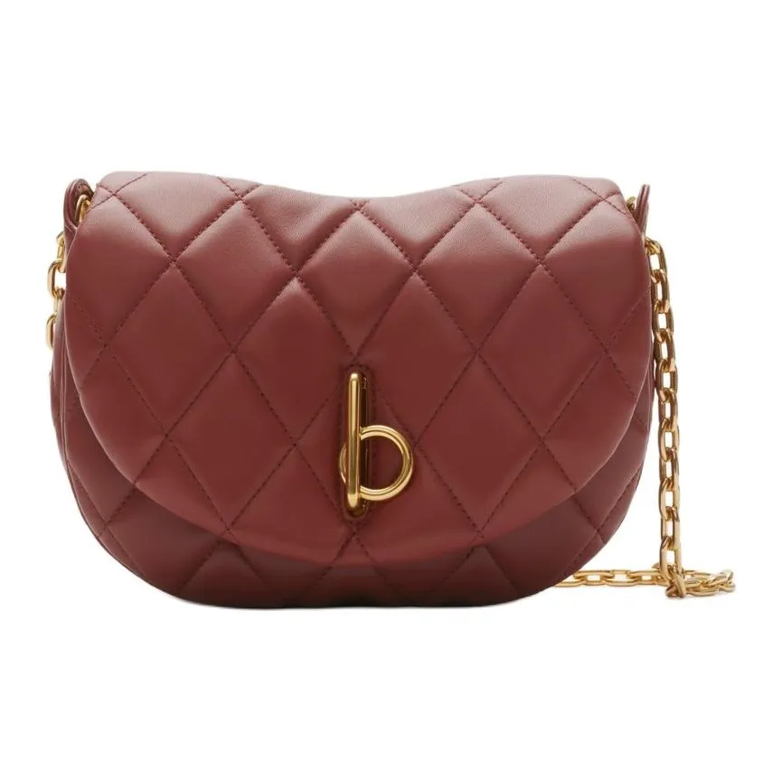 Burberry Lambskin Crossbody Bag, Shoulder Bag Women's Rusty Red
