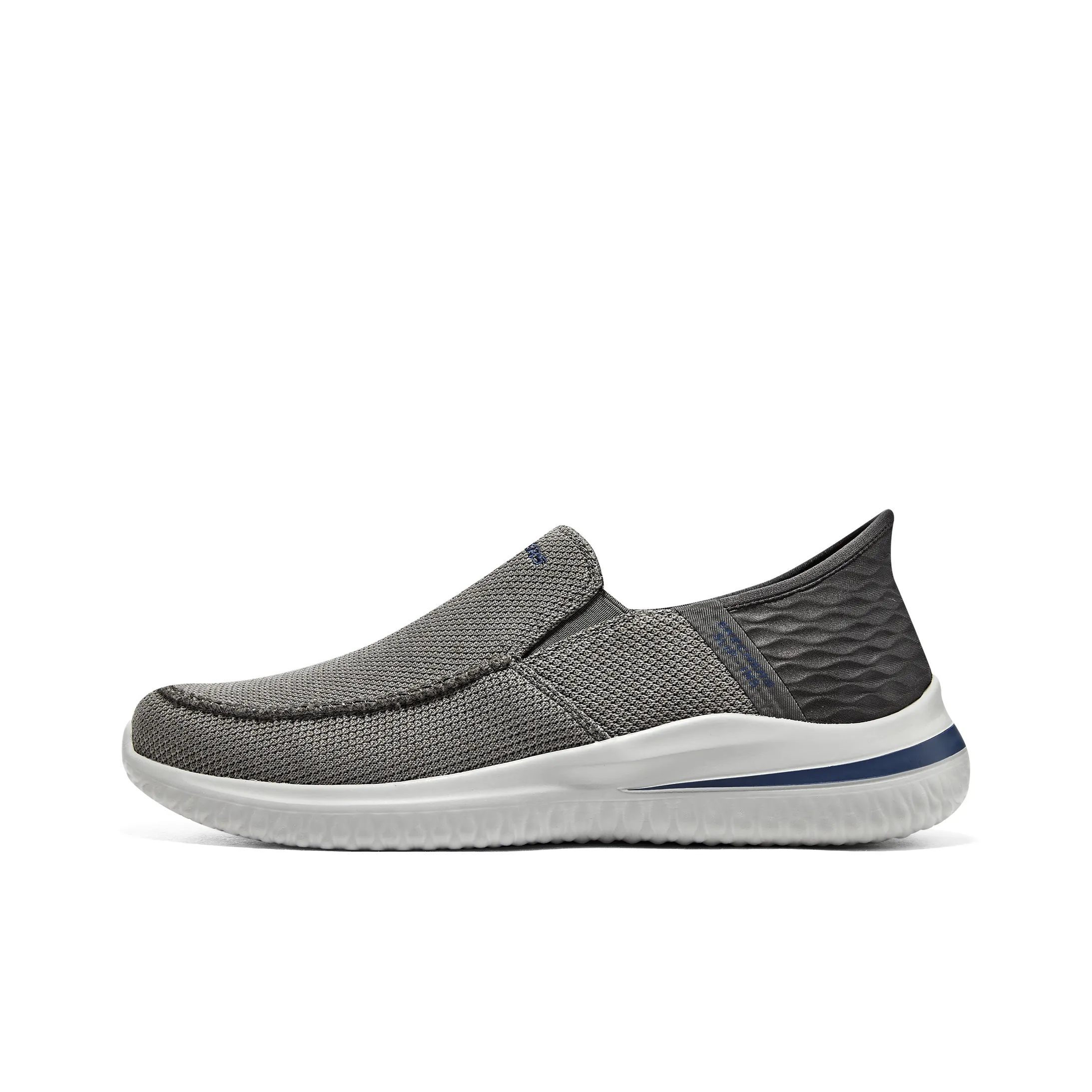 Skechers Delson 3,0 Hands Бесплатно Slip ins QUICK On Обувь 'Slip ins Easy On 23SS' Низкий Топ Casual Мужской Серый
