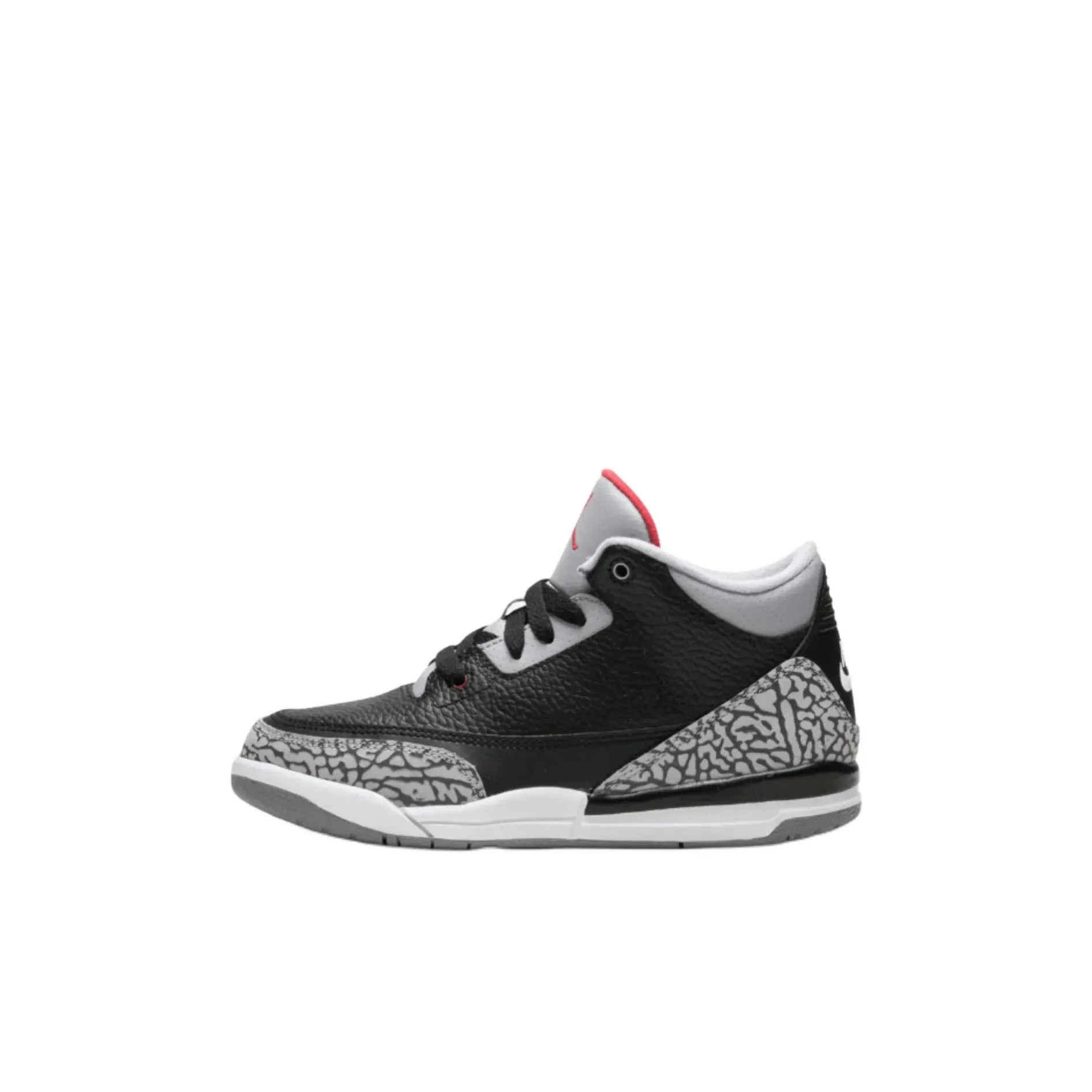 Jordan Air Jordan 3 Anti Slip Wear Resistant Mid Top Children's Basketball Shoes Black Gray Kids'