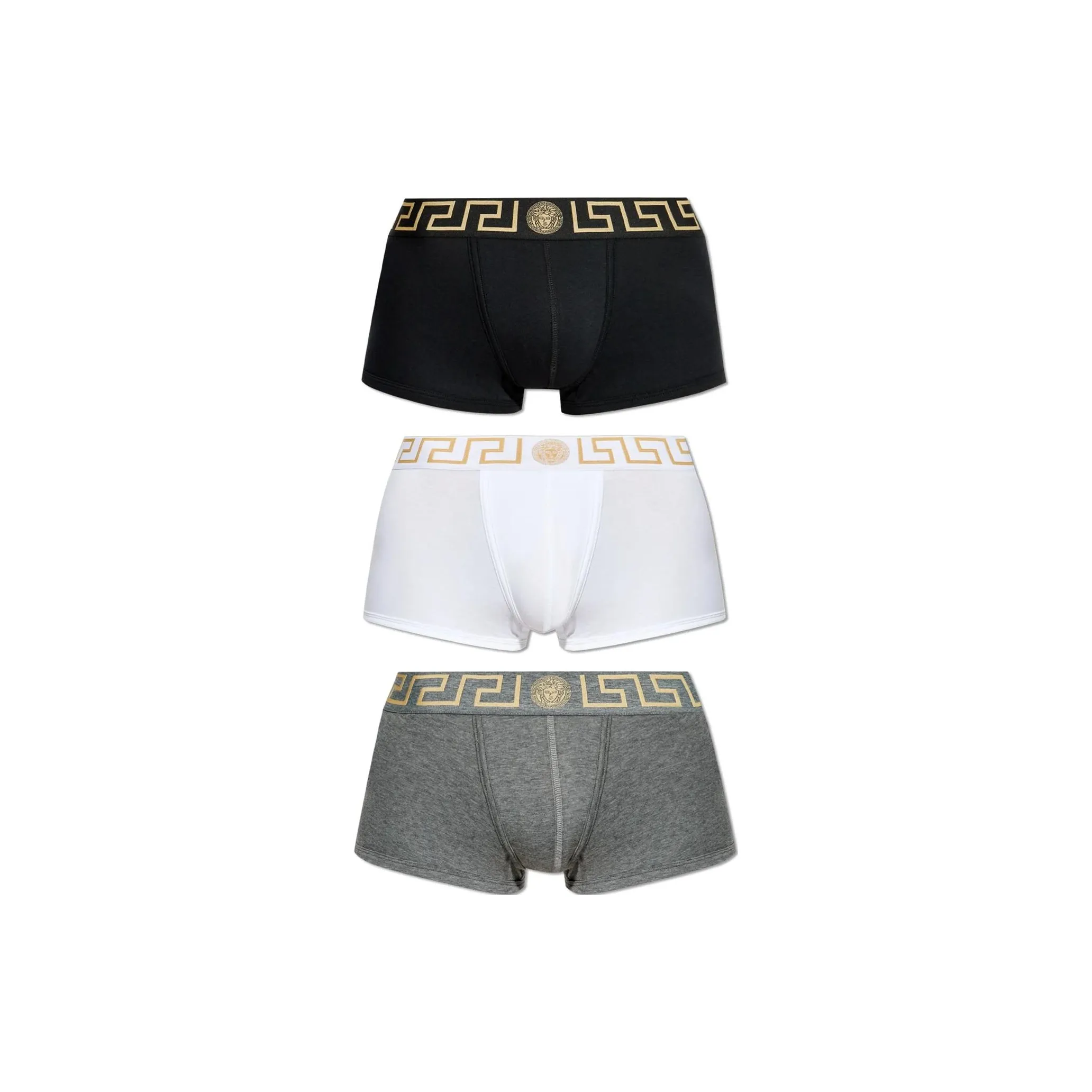 Versace Greca Border Three Pack Boxer Briefs