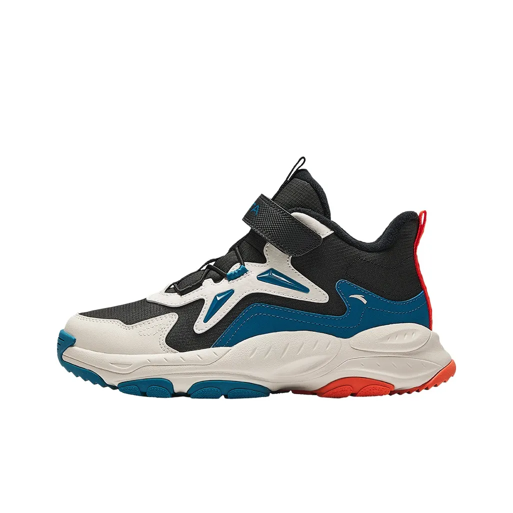 Antakids Slip-resistant Abrasion-resistant Thermal MID Top Kids Lifestyle Shoes Black Blue Teenagers Антакидс Слип-резистентный Устойчивый к истиранию Термический MID Топ Kids Lifestyle Shoes Черный Синий Подростки
