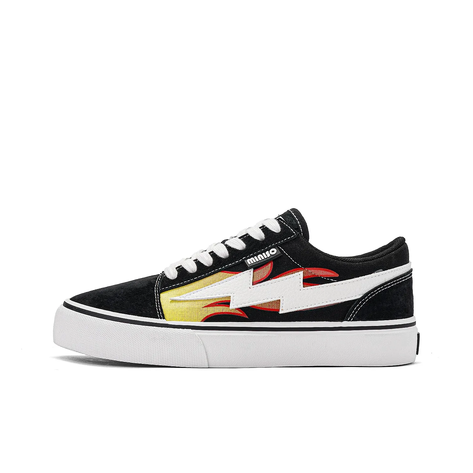 MINISO Lightning M Series Low Top Skateboard OUT Shoes Unisex Flame Black