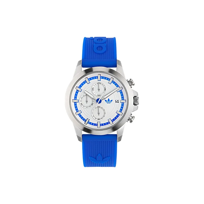 Adidas Originals Adidas Кварцевые часы Силиконовый ремешок 43 мм Белый циферблат Унисекс