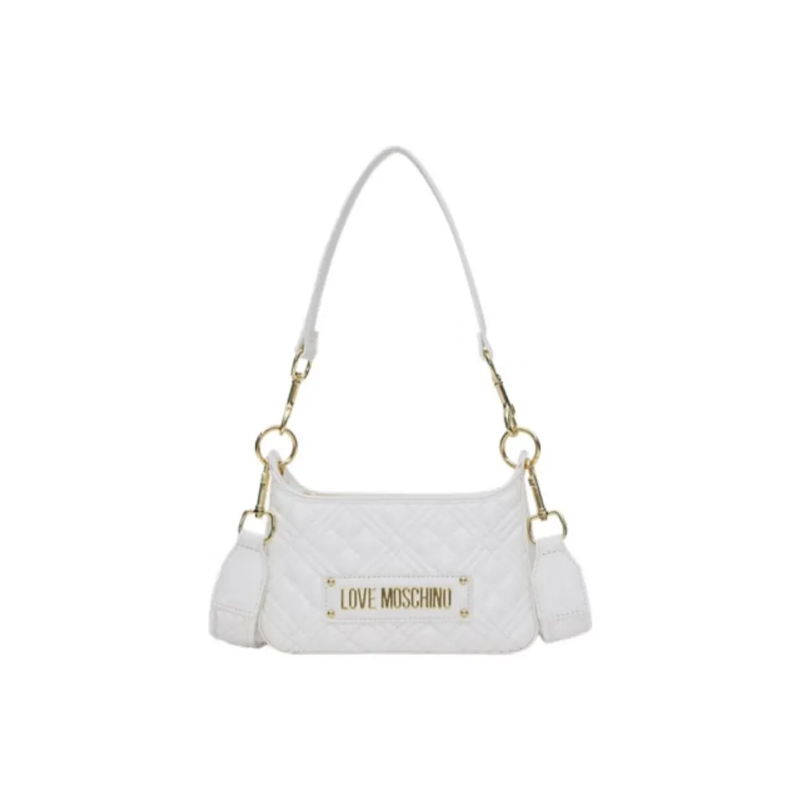 LOVE MOSCHINO Синтетическая кожа Портативная Сумка через плечо Сумка на плечо Мини Женская Белая