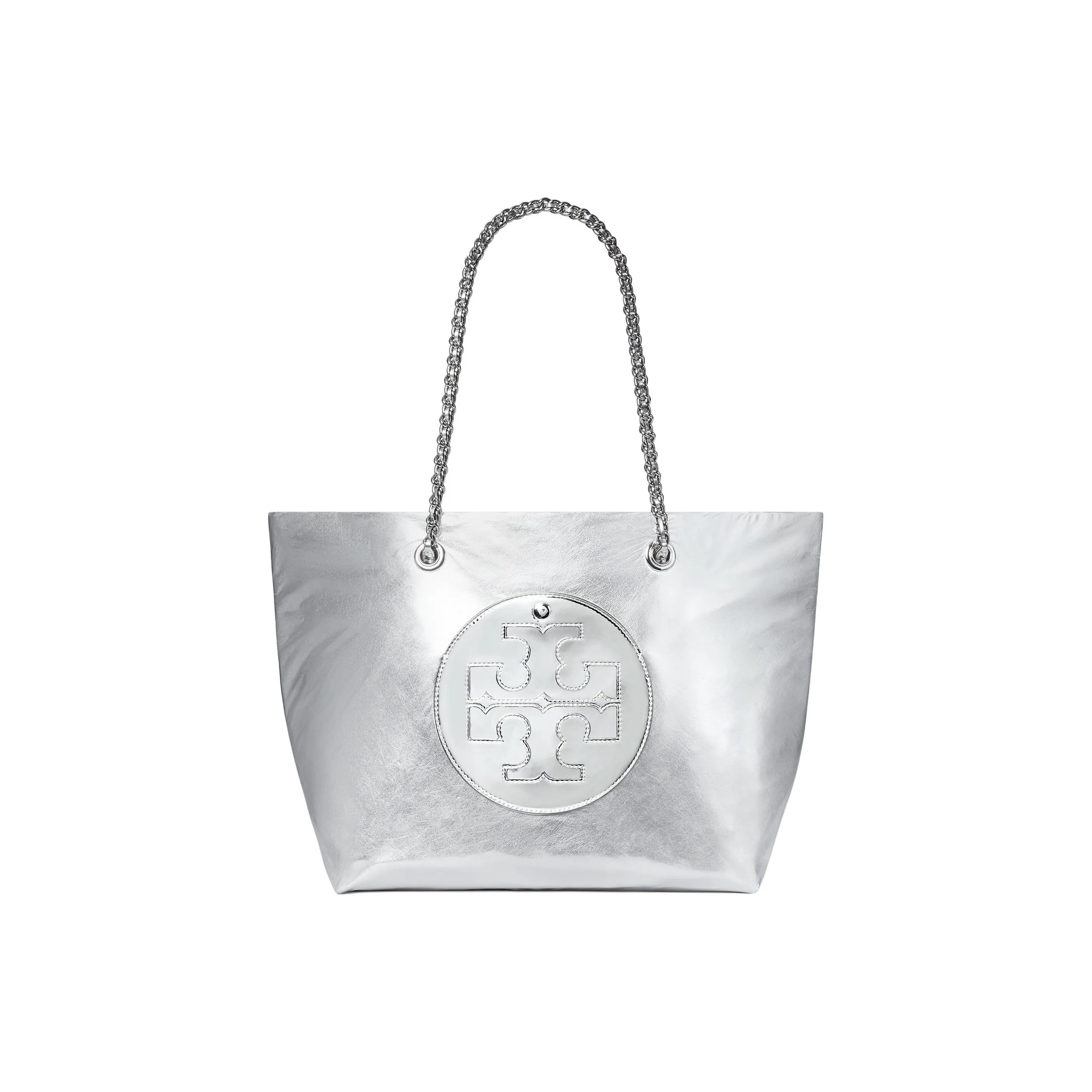 TORY BURCH Ella Нейлон Тоут Сумка Сумка для покупок Сумка на плечо Сумка Большая Women's Silver