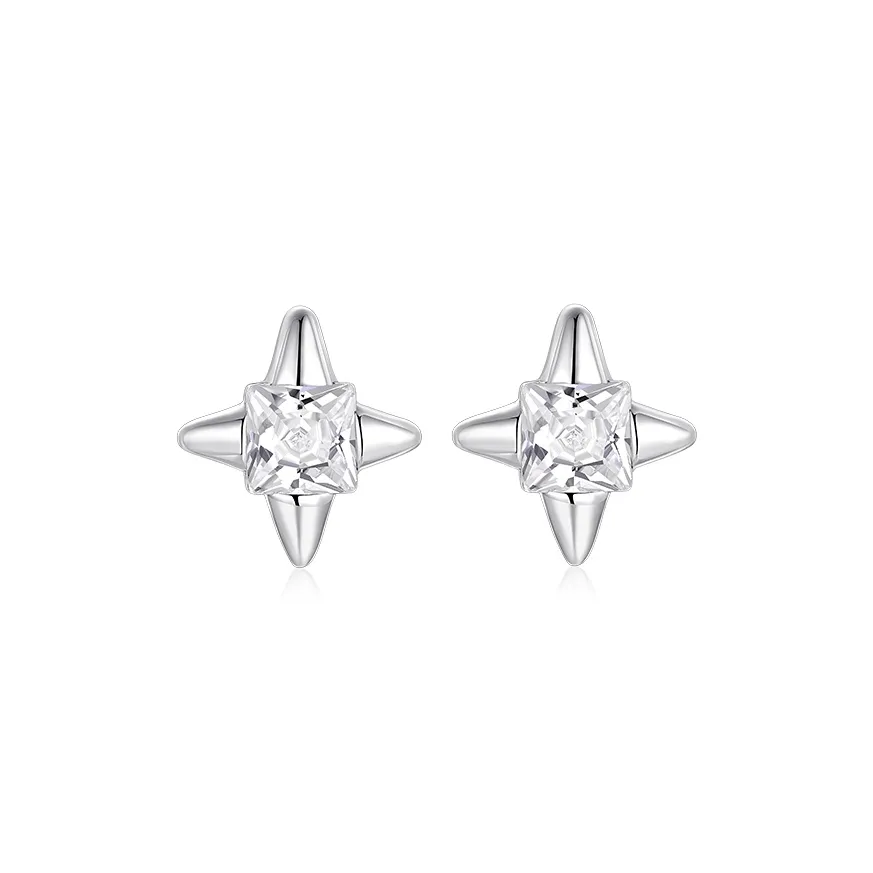KADER Star Wish Series 925 Sterling Silver Stud Earrings Women's Silver, Bestie Same Style Women's Girlfriend Gift Set