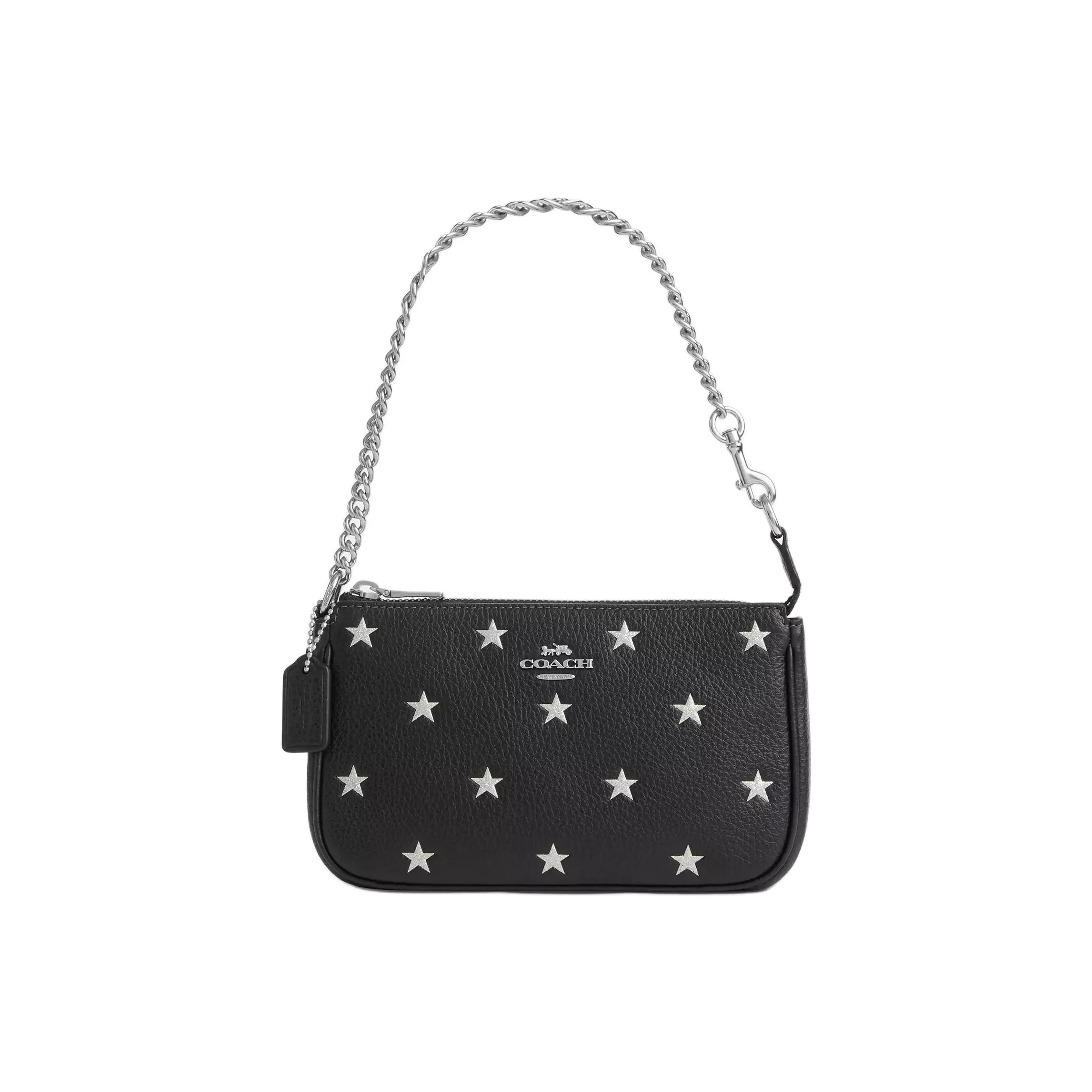 COACH Nolita Личиевая текстура Кожа Сумка Маленькая Женская Черная