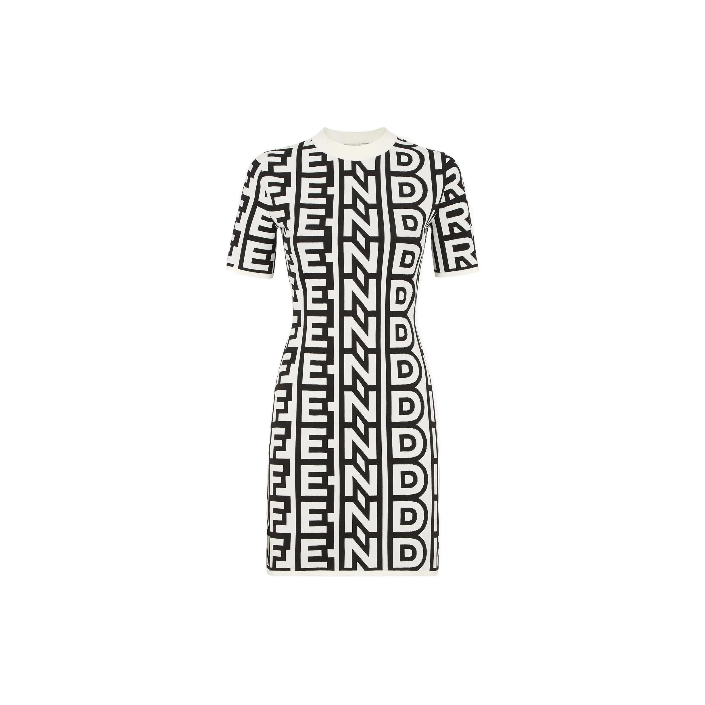 FENDI Short Sleeved Dresses Women's White