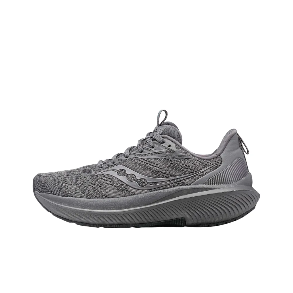 Saucony Cushioning And Breathable Low Top Running Shoes Men's Gray
