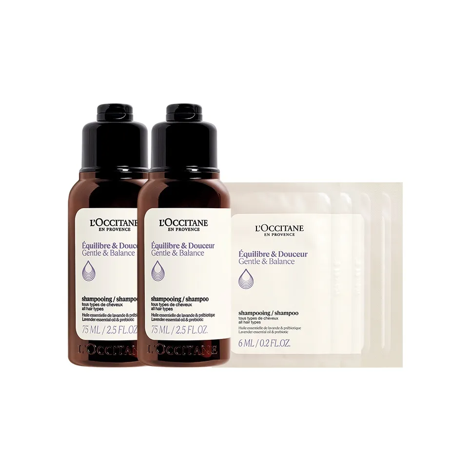 LOCCITANE [Бутылка большого объема] Травяной аромат Pure Balance Шампунь и кондиционер Sample Sets