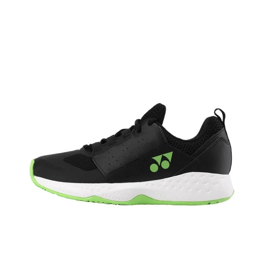 YONEX Breathable And Lightweight Low Top Tennis Shoes Unisex Black Lime Green